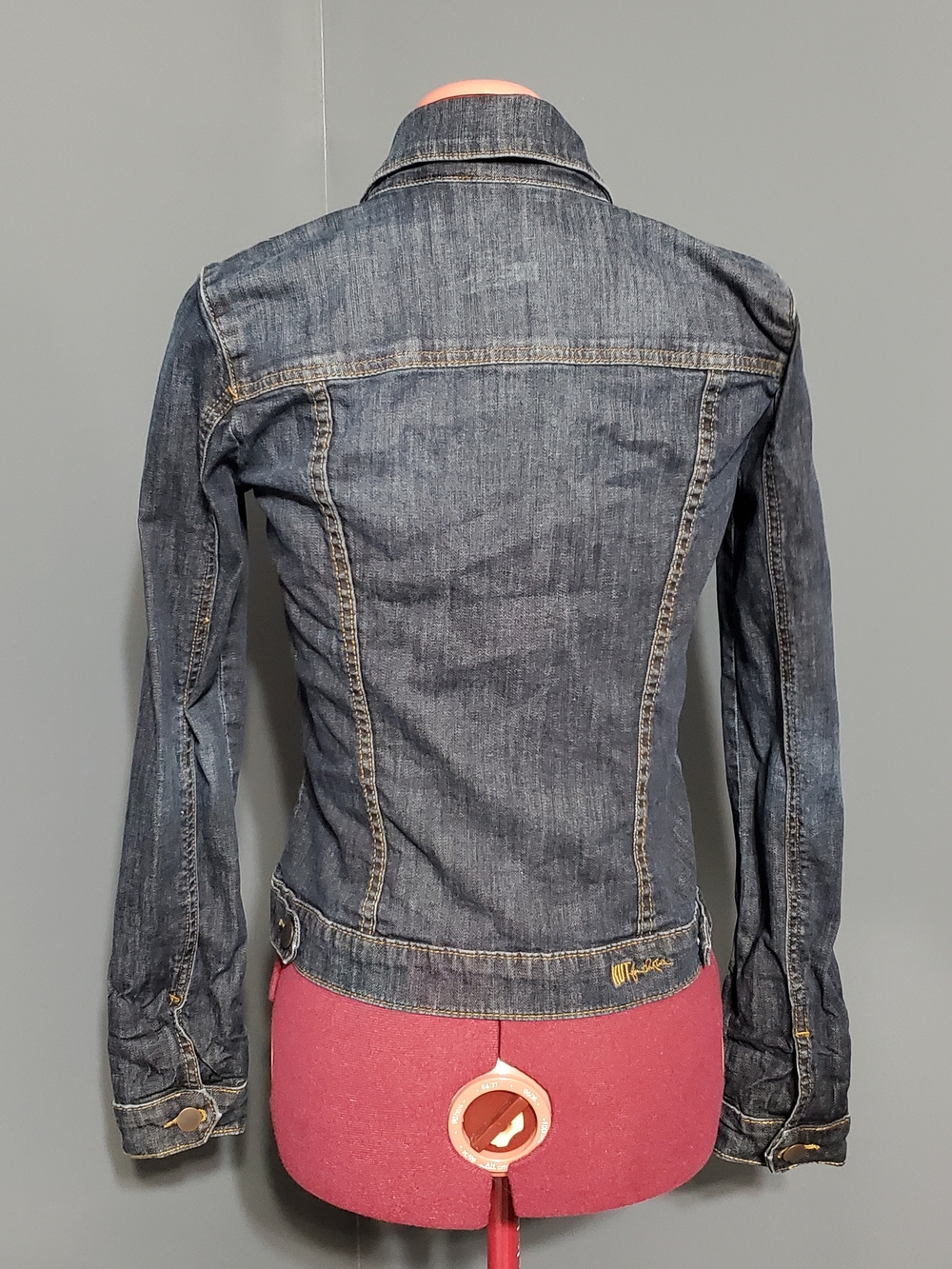 Kut from the Kloth Fitted Women's Denim Jean Jacket in Dark Blue Size S - Picture 3 of 7